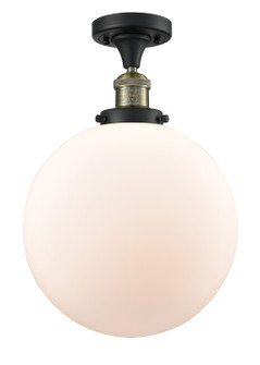 Franklin Restoration One Light Semi-Flush Mount in Black Antique Brass (405|517-1CH-BAB-G201-12)