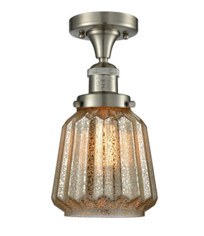 Franklin Restoration One Light Semi-Flush Mount in Black Antique Brass (405|517-1CH-BAB-G146)