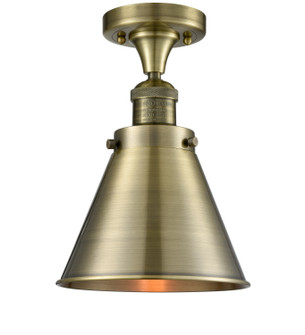 Franklin Restoration One Light Semi-Flush Mount in Antique Brass (405|517-1CH-AB-M13-AB)