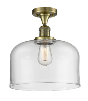 Franklin Restoration One Light Semi-Flush Mount in Antique Brass (405|517-1CH-AB-G72-L)