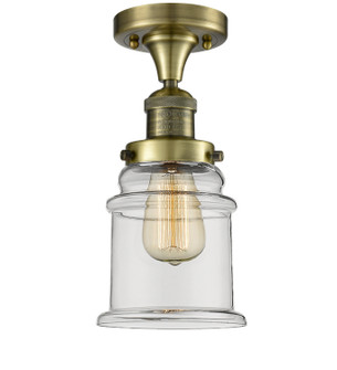 Franklin Restoration One Light Semi-Flush Mount in Antique Brass (405|517-1CH-AB-G182)