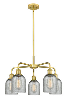 Ballston Five Light Chandelier in Satin Gold (405|516-5CR-SG-G257)
