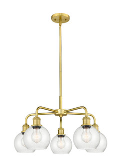 Ballston Five Light Chandelier in Satin Gold (405|516-5CR-SG-G124-6)