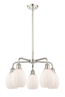 Downtown Urban Five Light Chandelier in Polished Nickel (405|516-5CR-PN-G81)