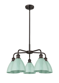 Ballston Five Light Chandelier in Oil Rubbed Bronze (405|516-5CR-OB-MBD-75-SF)