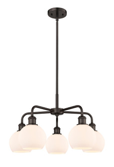 Downtown Urban Five Light Chandelier in Oil Rubbed Bronze (405|516-5CR-OB-G121-6)