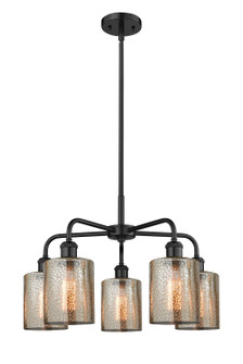 Ballston Five Light Chandelier in Matte Black (405|516-5CR-BK-G116)