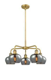 Ballston Five Light Chandelier in Brushed Brass (405|516-5CR-BB-G93)