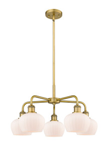 Ballston Five Light Chandelier in Brushed Brass (405|516-5CR-BB-G91)