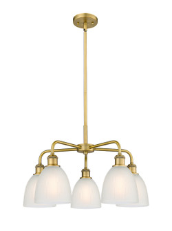 Ballston Five Light Chandelier in Brushed Brass (405|516-5CR-BB-G381)