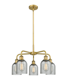 Ballston Five Light Chandelier in Brushed Brass (405|516-5CR-BB-G257)