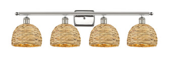 Ballston Four Light Bath Vanity in Polished Nickel (405|516-4W-PN-RBD-8-NAT)