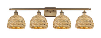 Ballston Four Light Bath Vanity in Brushed Brass (405|516-4W-BB-RBD-8-NAT)