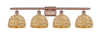 Ballston Four Light Bath Vanity in Antique Copper (405|516-4W-AC-RBD-8-NAT)