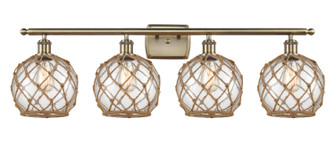 Ballston LED Bath Vanity in Antique Brass (405|516-4W-AB-G122-8RB-LED)