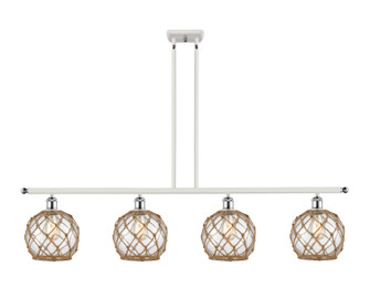 Ballston LED Island Pendant in White Polished Chrome (405|516-4I-WPC-G122-8RB-LED)