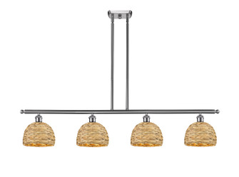 Ballston Four Light Island Pendant in Satin Nickel (405|516-4I-SN-RBD-8-NAT)