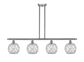 Ballston Four Light Island Pendant in Brushed Satin Nickel (405|516-4I-SN-G122-8RW)