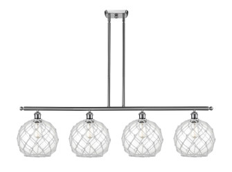 Ballston Four Light Island Pendant in Brushed Satin Nickel (405|516-4I-SN-G122-10RW)