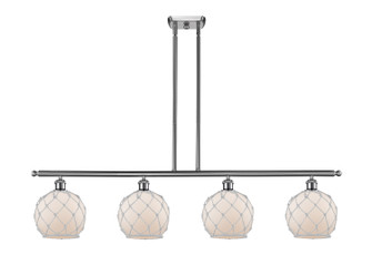 Ballston Four Light Island Pendant in Brushed Satin Nickel (405|516-4I-SN-G121-8RW)