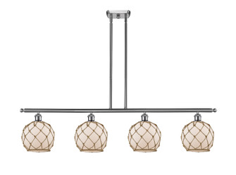 Ballston Four Light Island Pendant in Brushed Satin Nickel (405|516-4I-SN-G121-8RB)