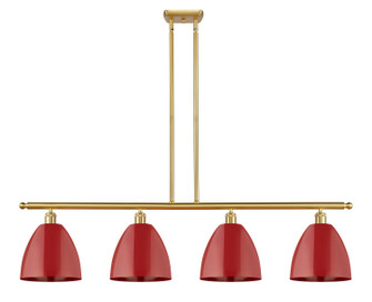 Ballston Four Light Island Pendant in Satin Gold (405|516-4I-SG-MBD-9-RD)