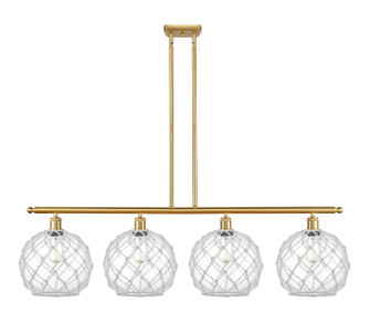 Ballston Four Light Island Pendant in Satin Gold (405|516-4I-SG-G122-10RW)