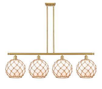 Ballston Four Light Island Pendant in Satin Gold (405|516-4I-SG-G121-10RB)