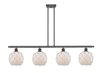 Ballston Four Light Island Pendant in Oil Rubbed Bronze (405|516-4I-OB-G121-8RW)