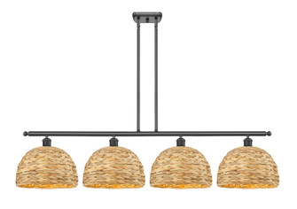 Ballston Four Light Island Pendant in Matte Black (405|516-4I-BK-RBD-12-NAT)