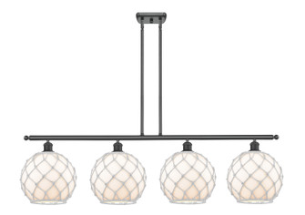 Ballston Four Light Island Pendant in Matte Black (405|516-4I-BK-G121-10RW)