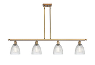 Ballston Four Light Island Pendant in Brushed Brass (405|516-4I-BB-G382)