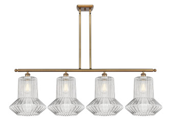 Ballston Four Light Island Pendant in Brushed Brass (405|516-4I-BB-G212)