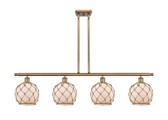 Ballston Four Light Island Pendant in Brushed Brass (405|516-4I-BB-G121-8RB)