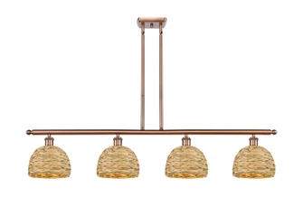 Ballston Four Light Island Pendant in Antique Copper (405|516-4I-AC-RBD-8-NAT)