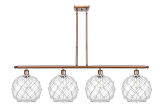 Ballston Four Light Island Pendant in Antique Copper (405|516-4I-AC-G122-10RW)