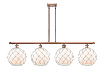 Ballston Four Light Island Pendant in Antique Copper (405|516-4I-AC-G121-10RW)