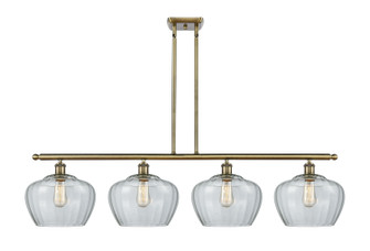 Ballston Four Light Island Pendant in Antique Brass (405|516-4I-AB-G92-L)