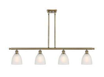 Ballston Four Light Island Pendant in Antique Brass (405|516-4I-AB-G381)