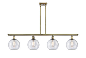 Ballston Four Light Island Pendant in Antique Brass (405|516-4I-AB-G124-8)