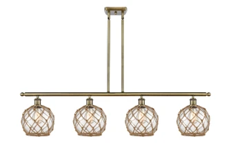 Ballston LED Island Pendant in Antique Brass (405|516-4I-AB-G122-8RB-LED)