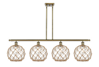 Ballston LED Island Pendant in Antique Brass (405|516-4I-AB-G122-10RB-LED) Ballston LED Island Pendant in Antique Brass (405|516-4I-AB-G122-10RB-LED)