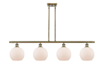 Ballston Four Light Island Pendant in Antique Brass (405|516-4I-AB-G121-8)