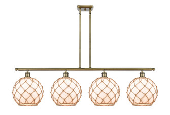 Ballston Four Light Island Pendant in Antique Brass (405|516-4I-AB-G121-10RB)