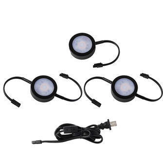 Cct Puck LED Puck Light Kit in Black (34|HR-AC73-CS-BK)
