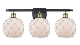 Ballston LED Bath Vanity in Black Antique Brass (405|516-3W-BAB-G121-8RW-LED)
