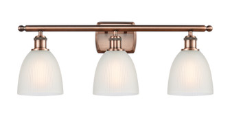 Ballston Three Light Bath Vanity in Antique Copper (405|516-3W-AC-G381)