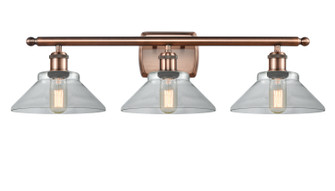 Ballston Three Light Bath Vanity in Antique Copper (405|516-3W-AC-G132)