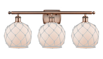 Ballston Three Light Bath Vanity in Antique Copper (405|516-3W-AC-G121-8RW)