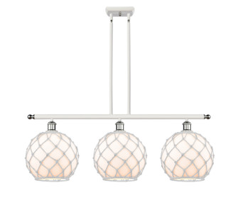 Ballston Three Light Island Pendant in White Polished Chrome (405|516-3I-WPC-G121-10RW)